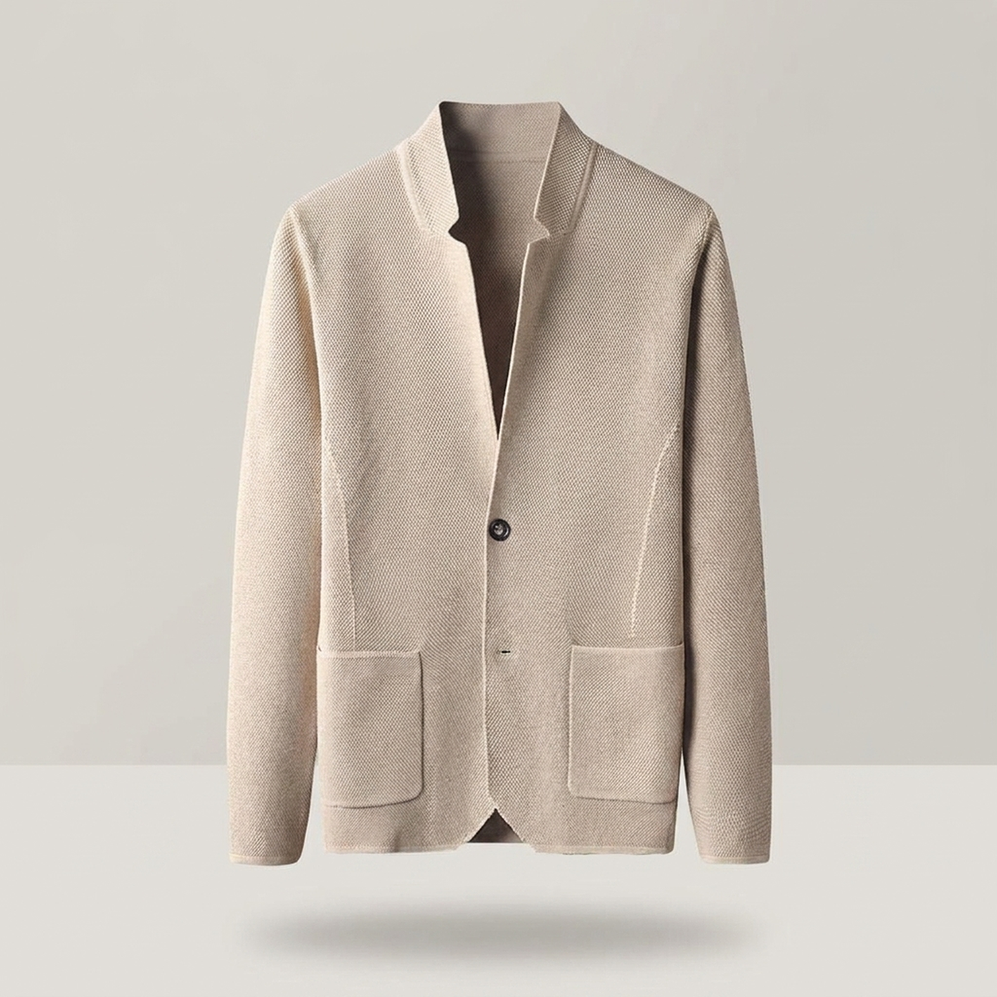 PLUXSTYLE::numise::mens-relaxed-mandarin-collar-parka::pack-khaki