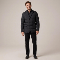 PLUXSTYLE::numise::mens-notch-lapel-puffer-parka::front