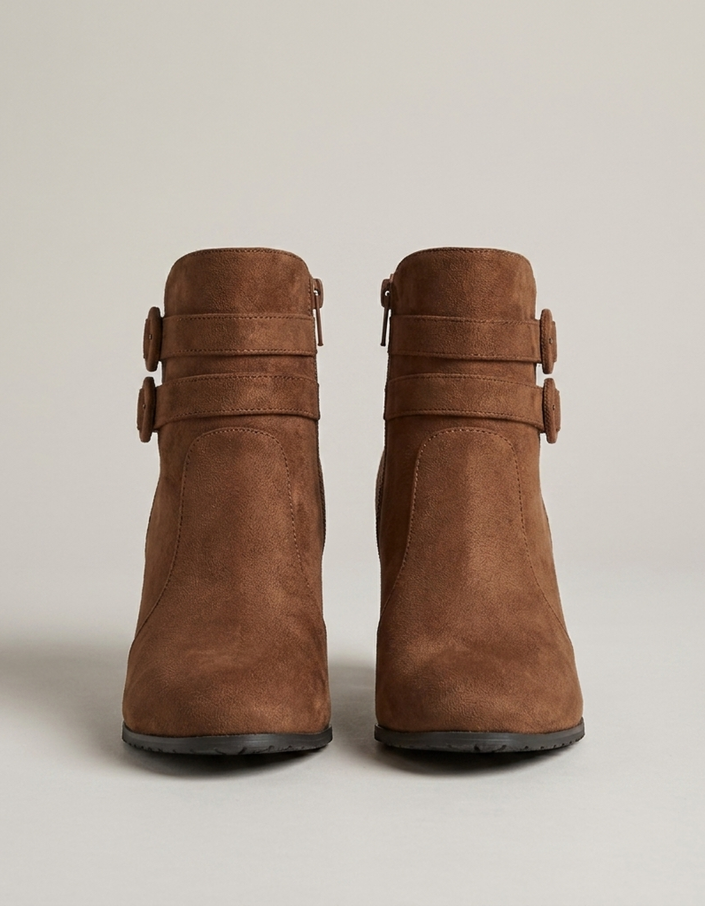 PLUXSTYLE::numise::womens-buckle-detail-cowboy-boots::pack-brown
