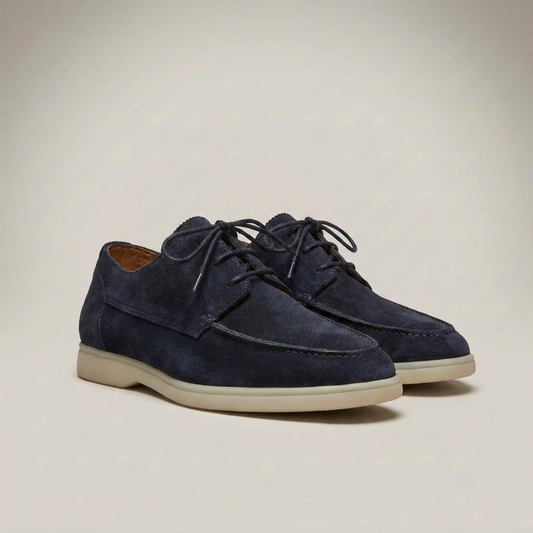 PLUXSTYLE::numise::mens-flexible-sole-walking-footwear::closeup-detail