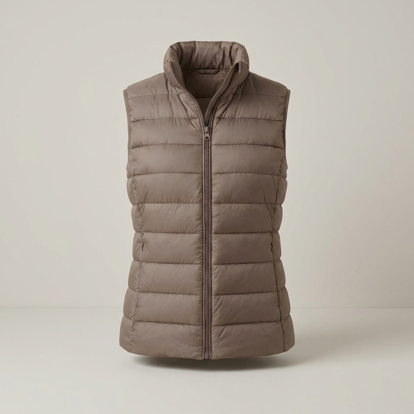 PLUXSTYLE::numise::belgrave-slim-fit-puffer-vest::pack-khaki