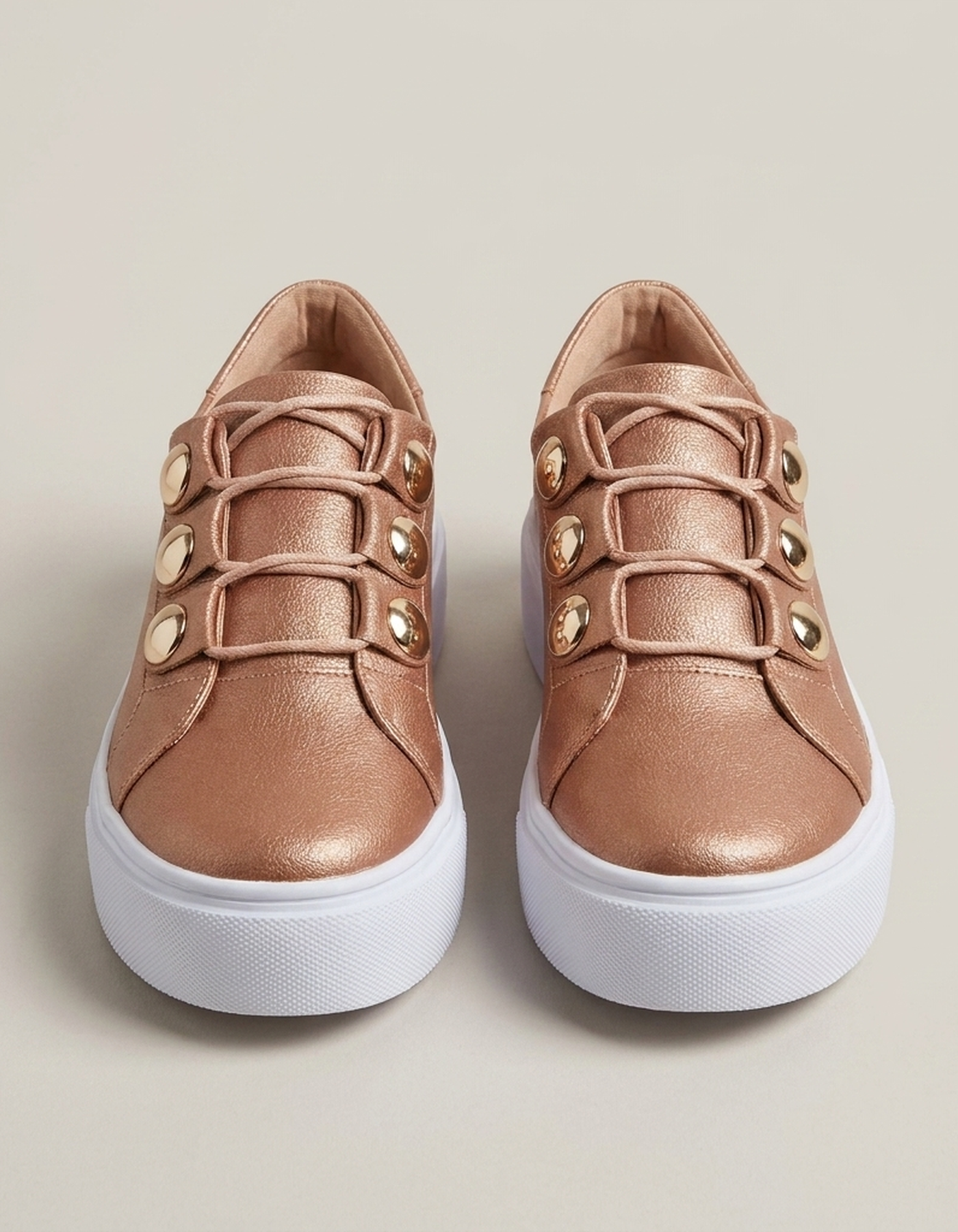 PLUXSTYLE::numise::aria-studded-platform-sneakers::pack-rose-gold