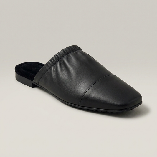 PLUXSTYLE::numise::womens-cap-toe-slip-on-mules::closeup-hero