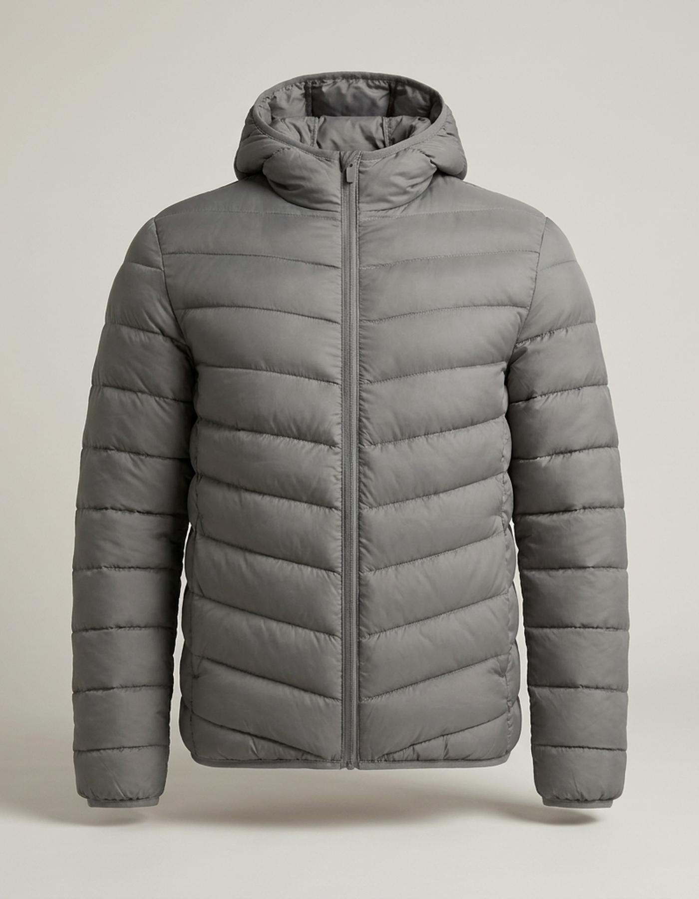 PLUXSTYLE::numise::mens-hooded-puffer-parka::pack-grey