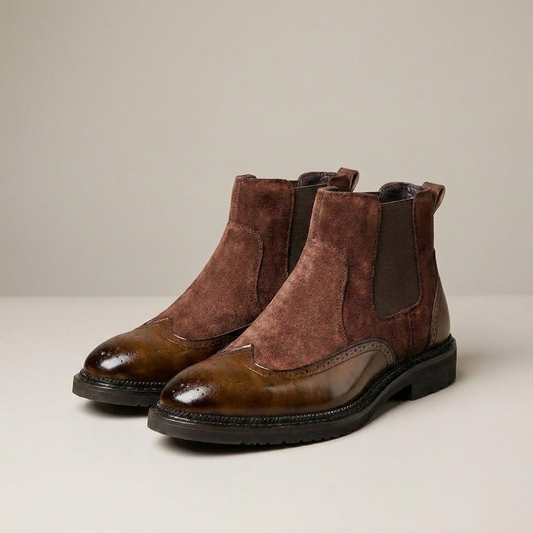 PLUXSTYLE::numise::alexander-heritage-ankle-boots::closeup-detail