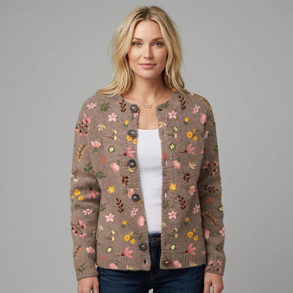 Women's Print Button Cardigan