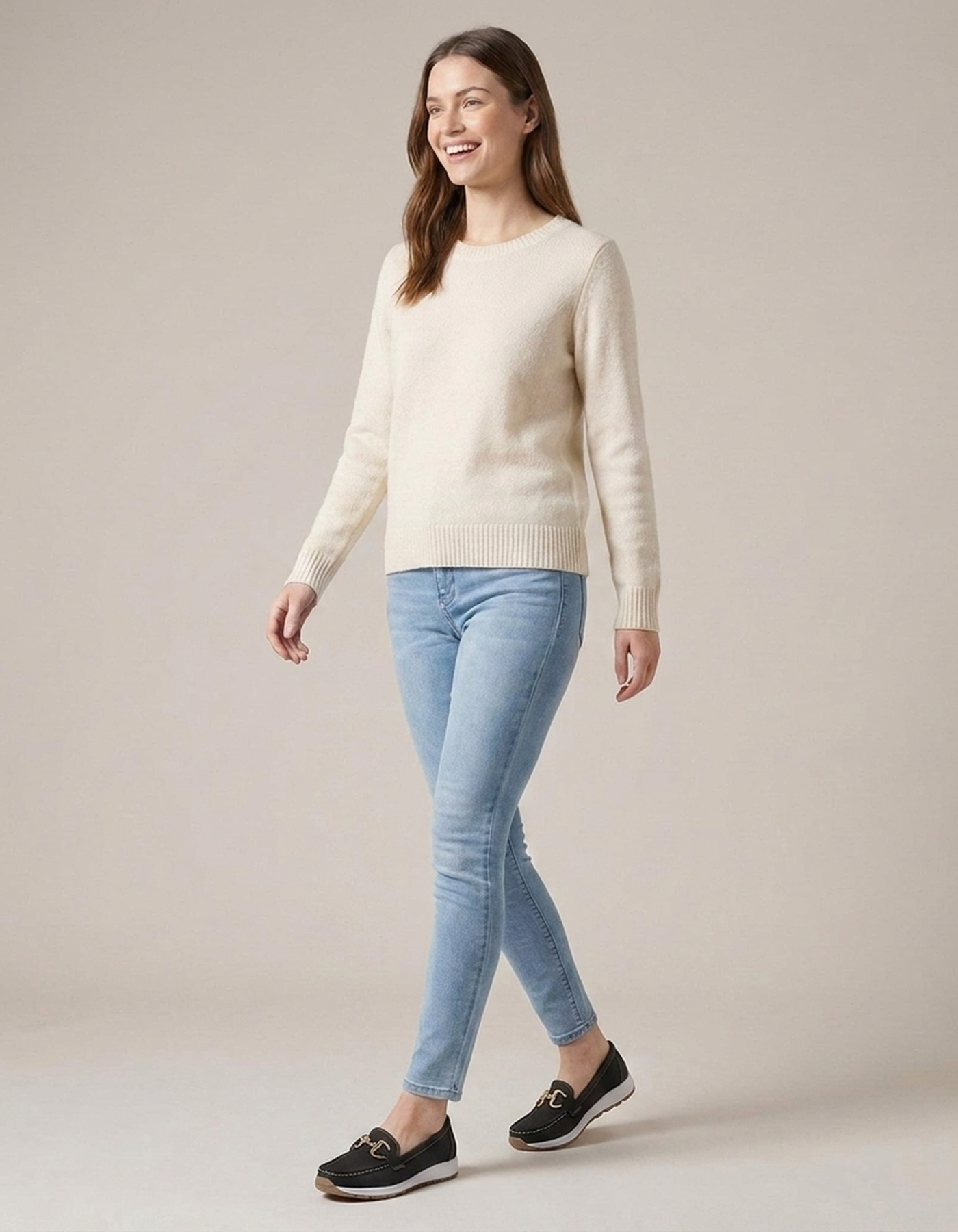 PLUXSTYLE::numise::ava-gold-buckle-comfort-loafers::zoom-out