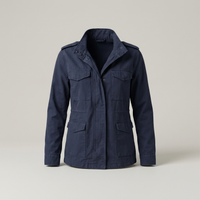 PLUXSTYLE::numise::military-inspired-utility-parka::pack-navy-blue