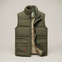 PLUXSTYLE::numise::mens-warm-lined-vest::pack-khaki