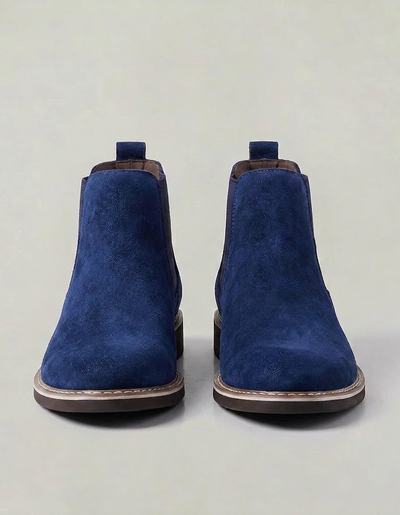 PLUXSTYLE::numise::mens-gray-slip-on-chelsea-boots::pack-blue