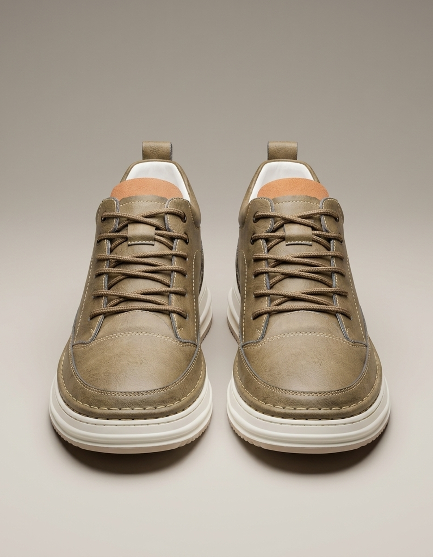PLUXSTYLE::numise::mens-cushioned-everyday-trainers::pack-khaki