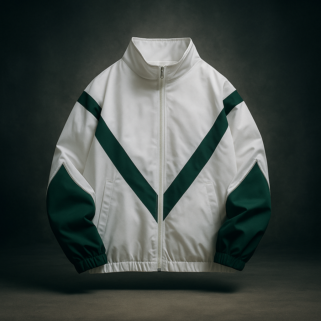 Casual Men's Jacket with Modern Reflective Panel Design