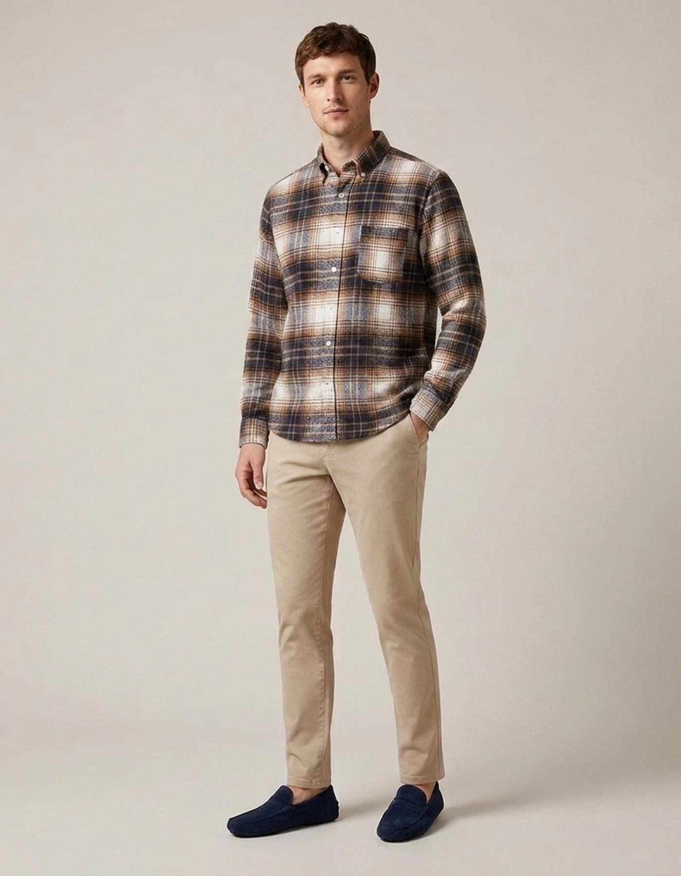 PLUXSTYLE::numise::mens-relaxed-plaid-shirt-up-to-7xl::front