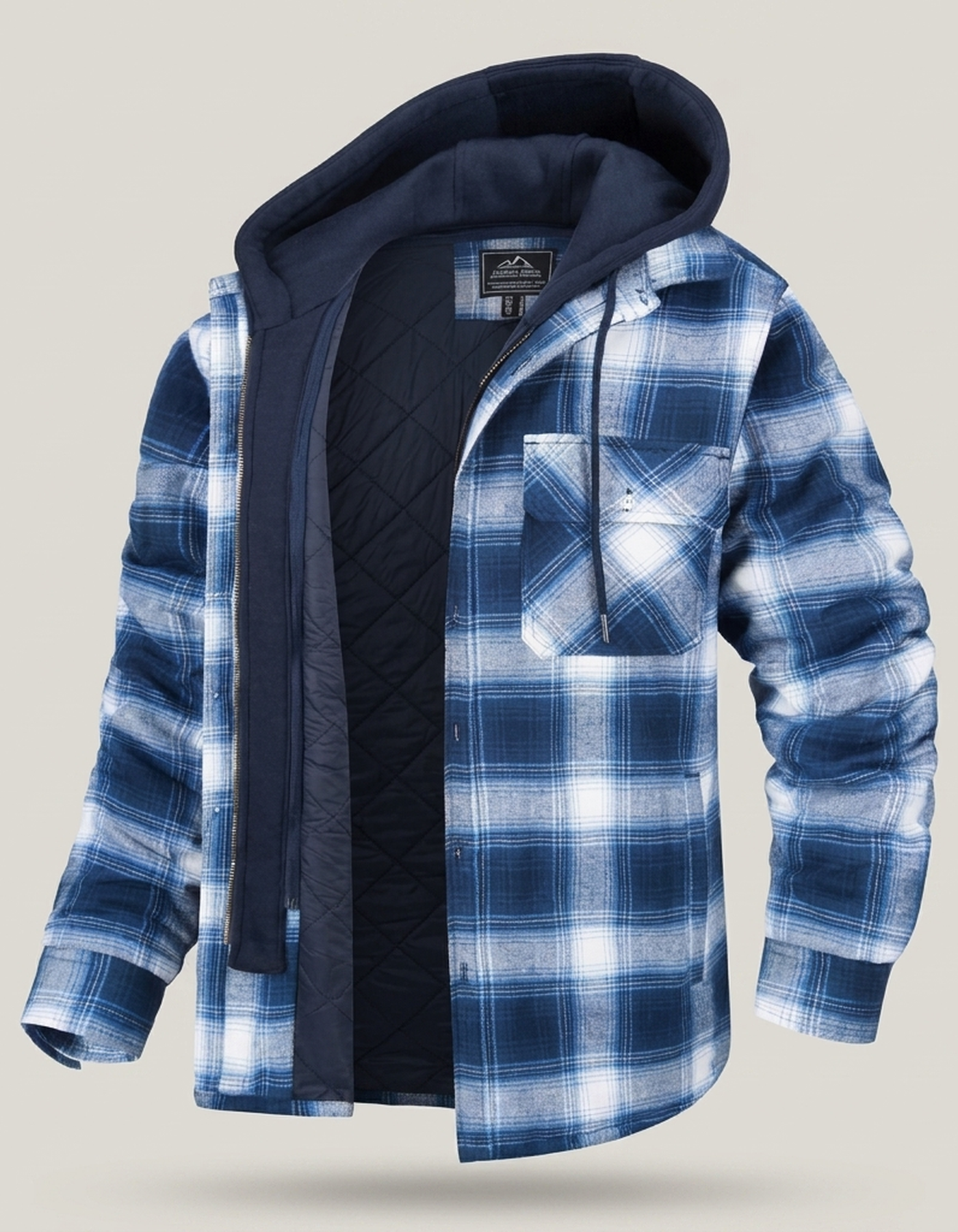 PLUXSTYLE::numise::mens-plaid-winter-parka::pack-light-blue