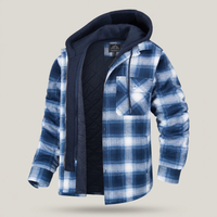PLUXSTYLE::numise::mens-plaid-winter-parka::pack-light-blue
