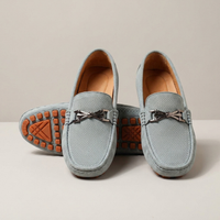 PLUXSTYLE::numise::mens-perforated-slip-on-loafers::pack-grey