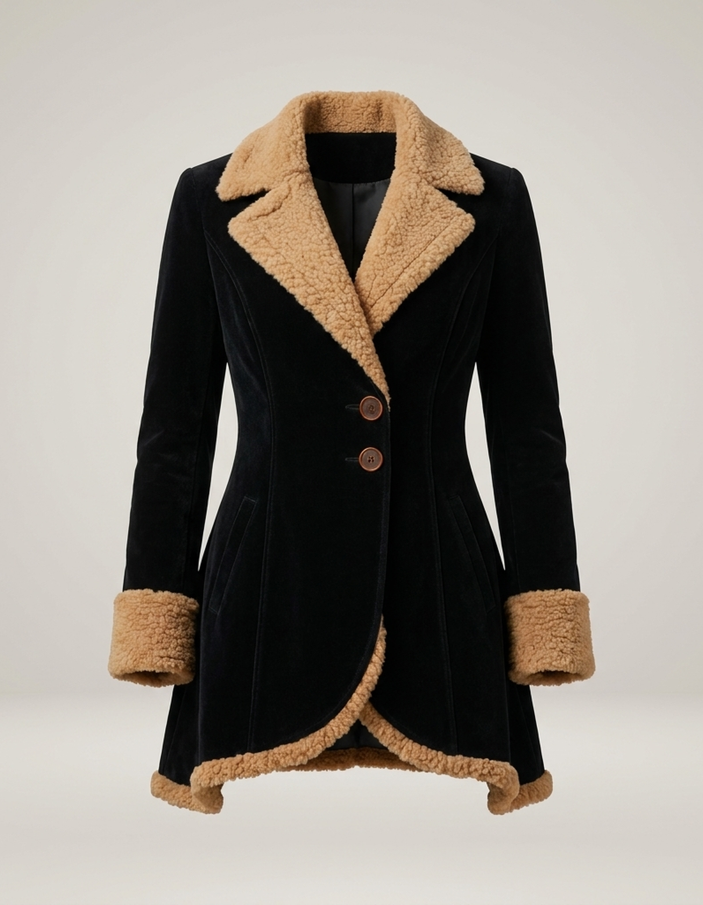 PLUXSTYLE::numise::tailored-button-front-parka::pack-black