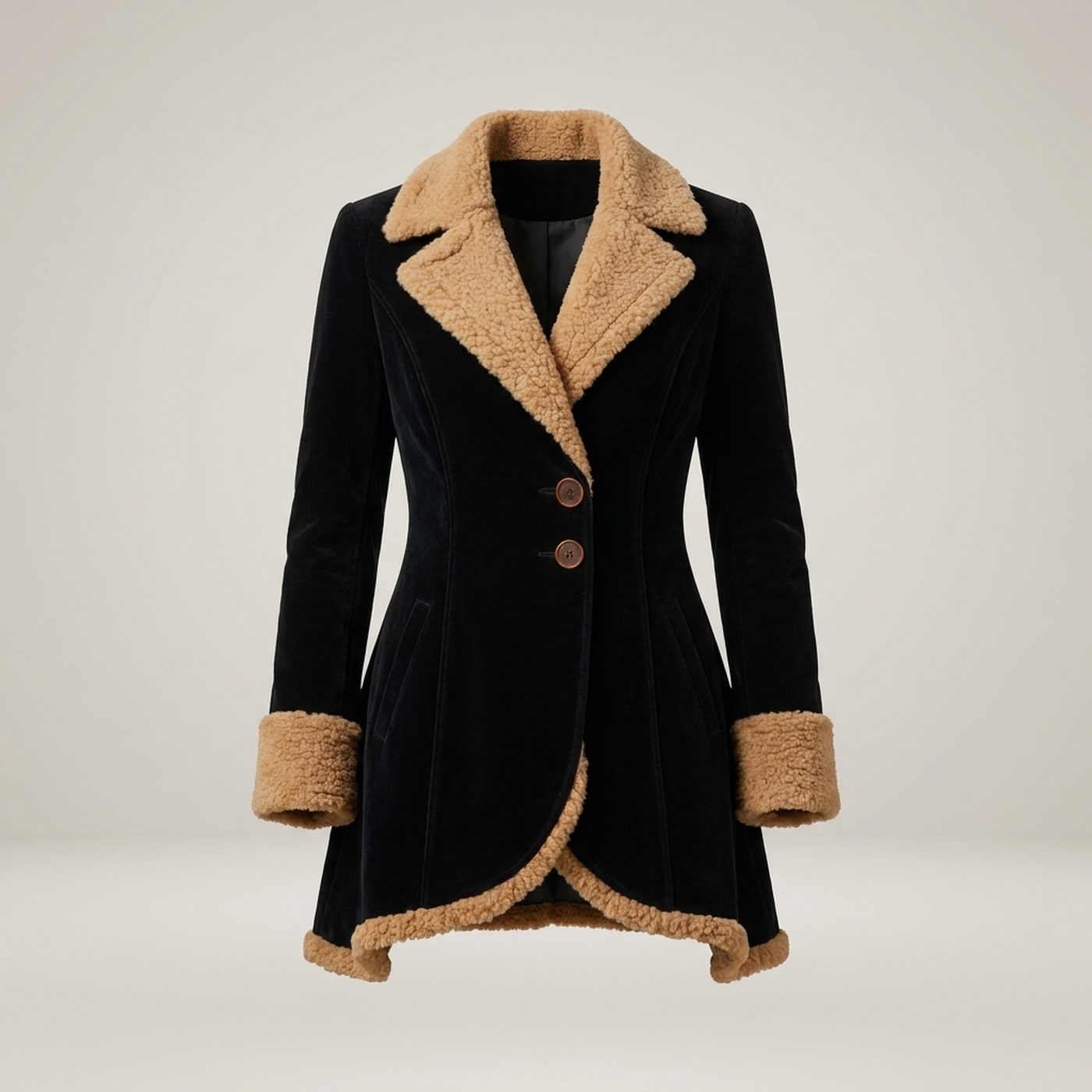 PLUXSTYLE::numise::tailored-button-front-parka::pack-black