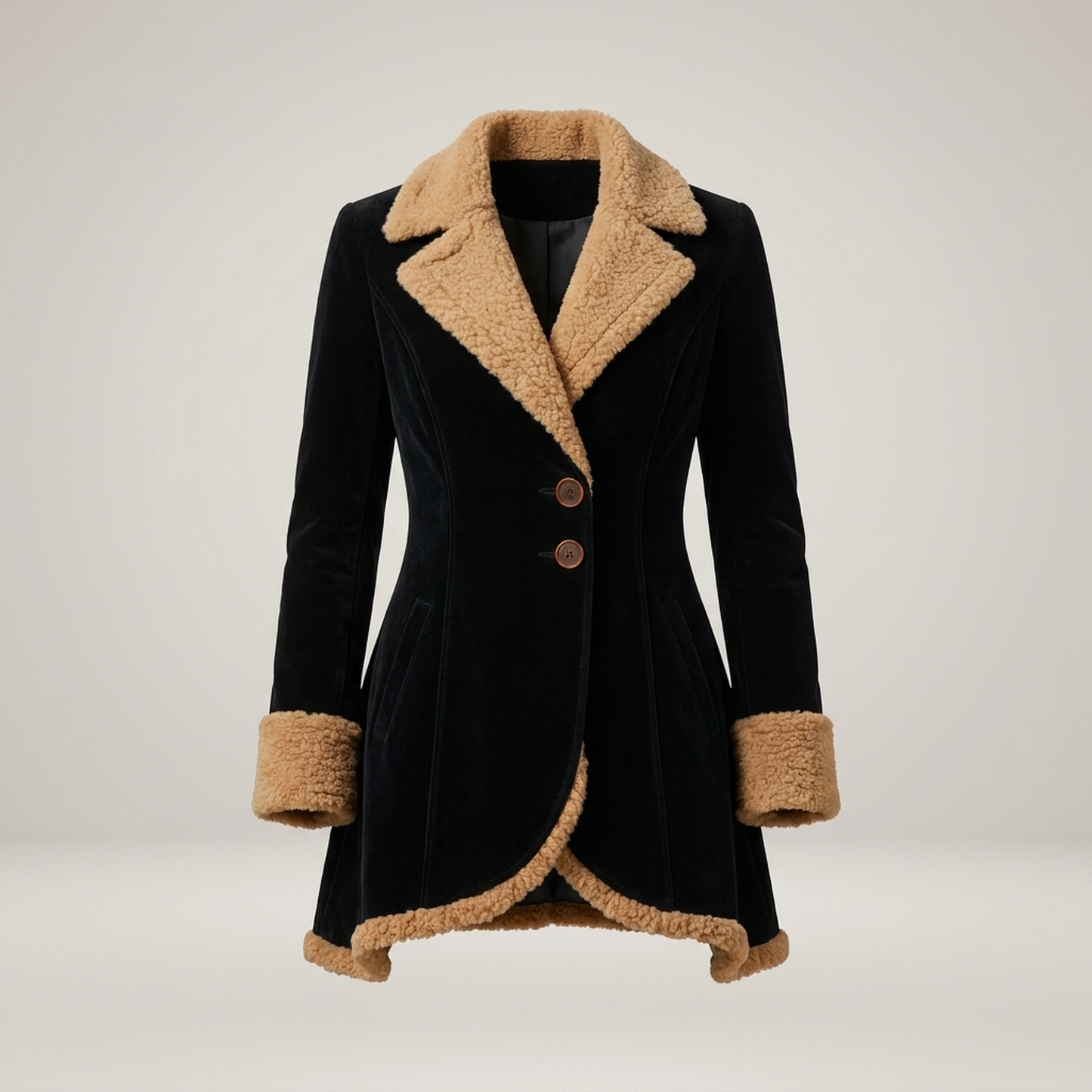 PLUXSTYLE::numise::tailored-button-front-parka::pack-black