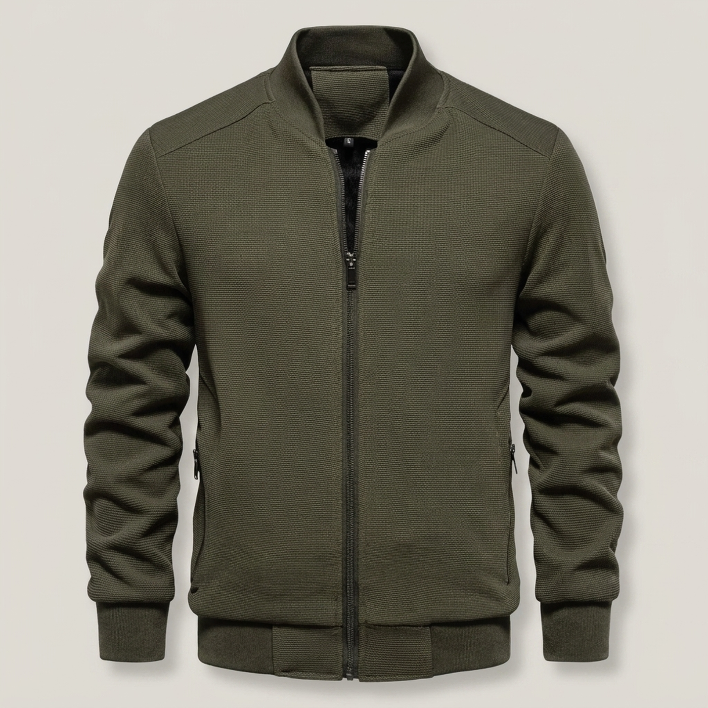 PLUXSTYLE::numise::mens-classic-bomber-parka::pack-green