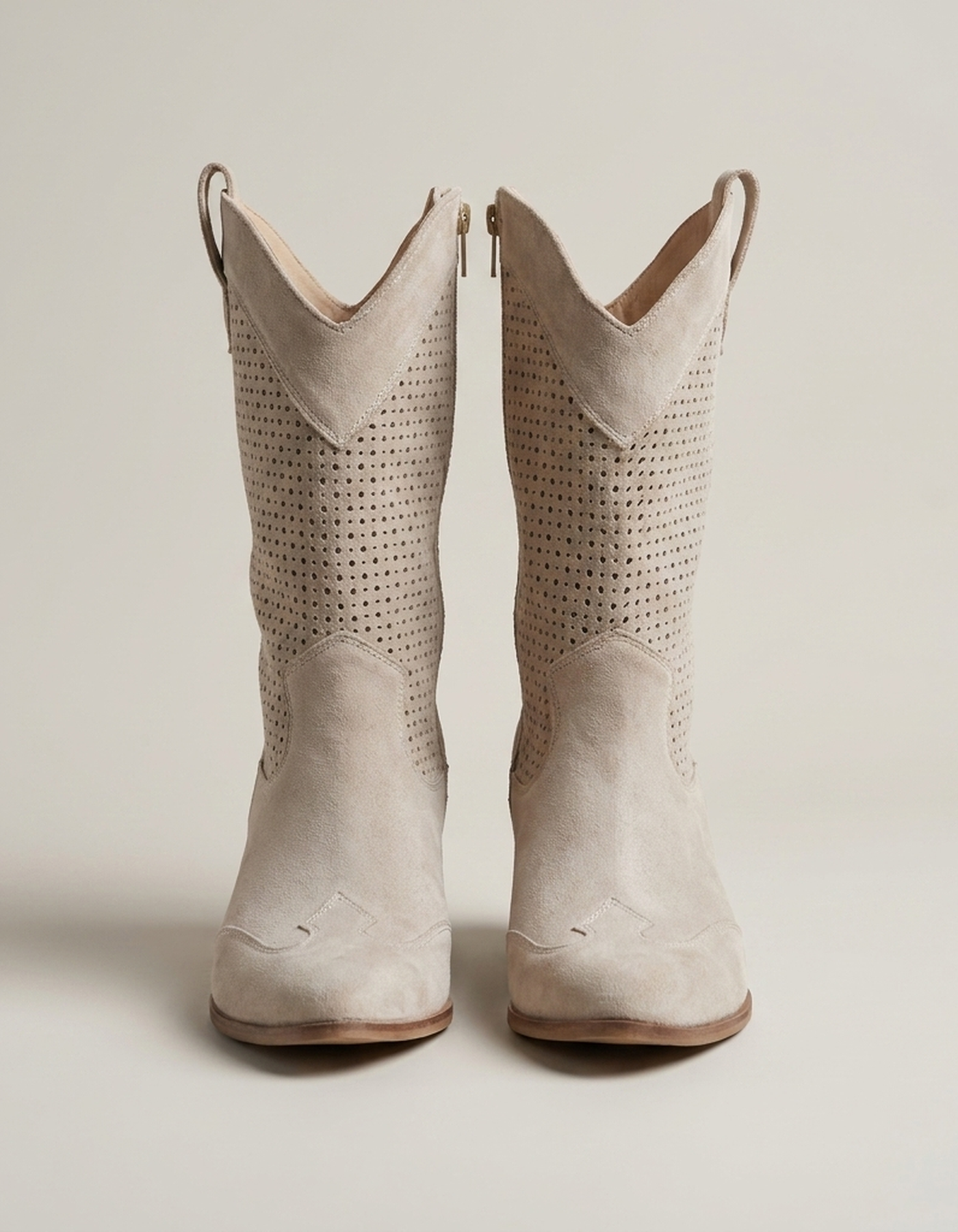 PLUXSTYLE::numise::supportive-mid-calf-cowboy-boots::pack-beige