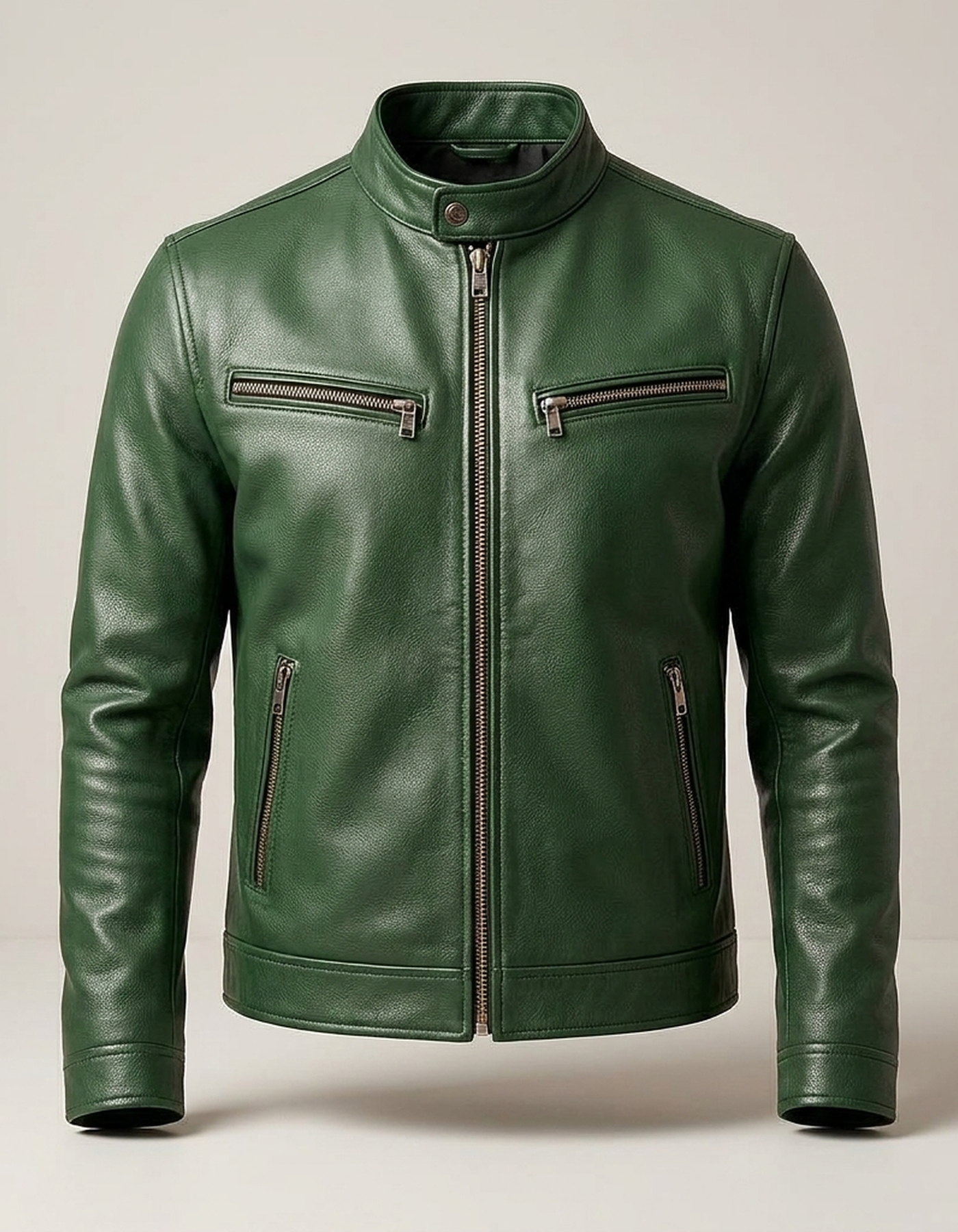 PLUXSTYLE::numise::mens-stand-collar-parka::pack-green
