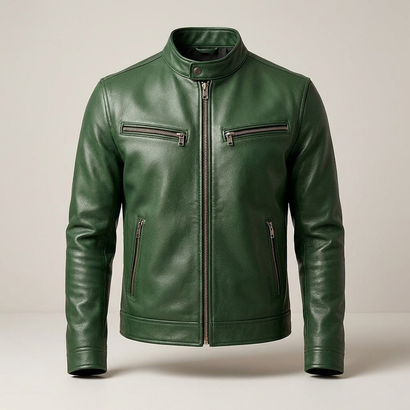 PLUXSTYLE::numise::mens-stand-collar-parka::pack-green
