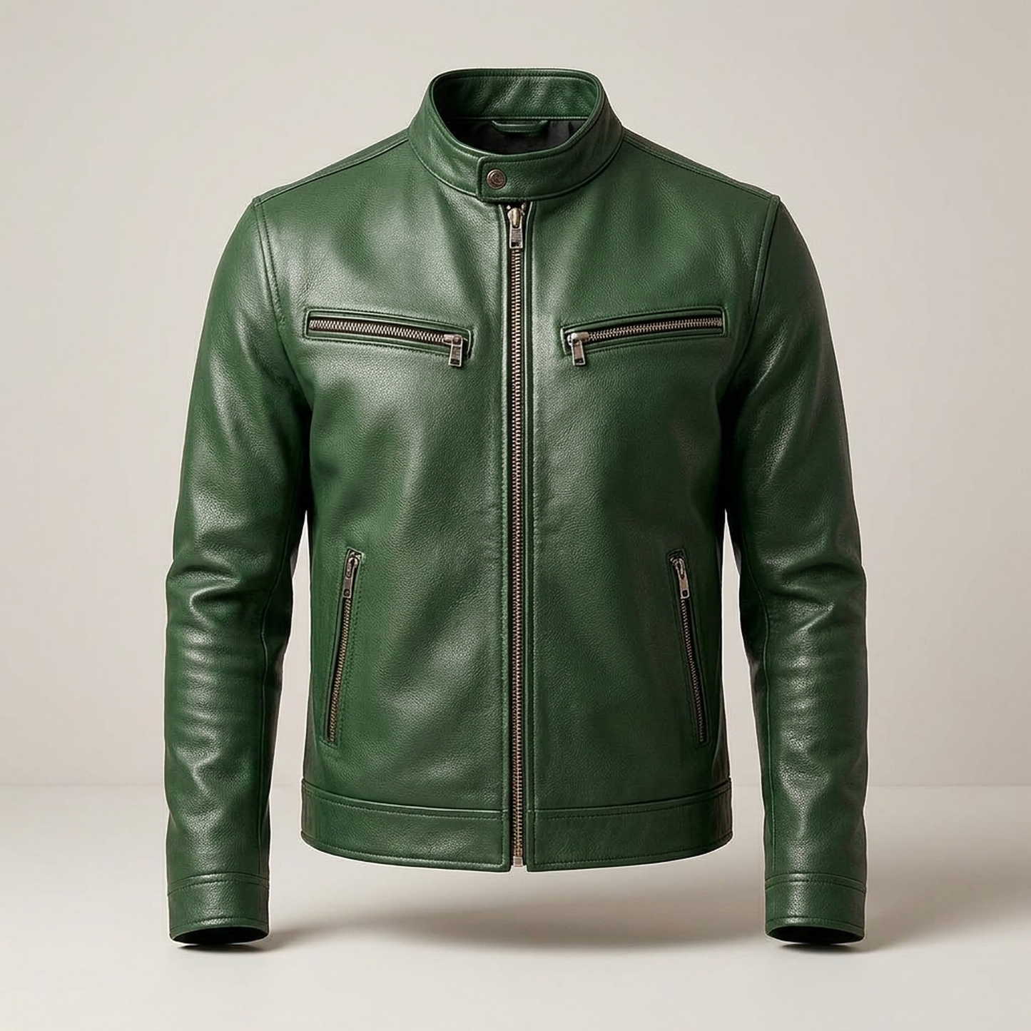 PLUXSTYLE::numise::mens-stand-collar-parka::pack-green