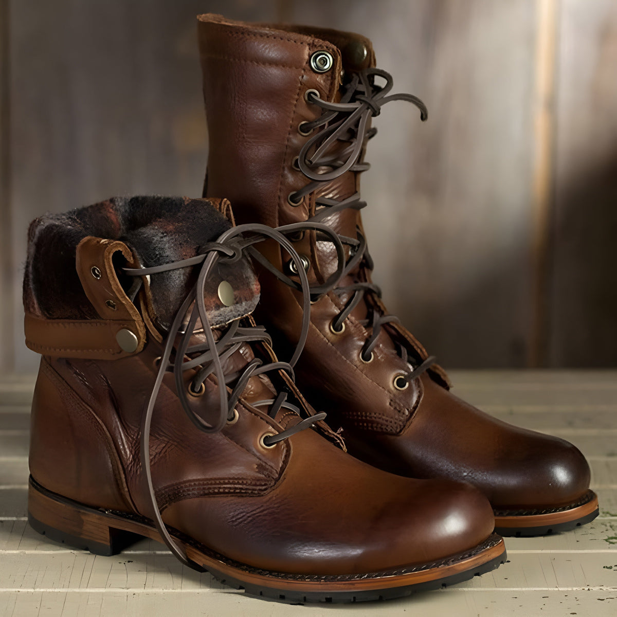 High-Top Combat Boots