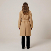 PLUXSTYLE::numise::waist-defining-wrap-parka::back