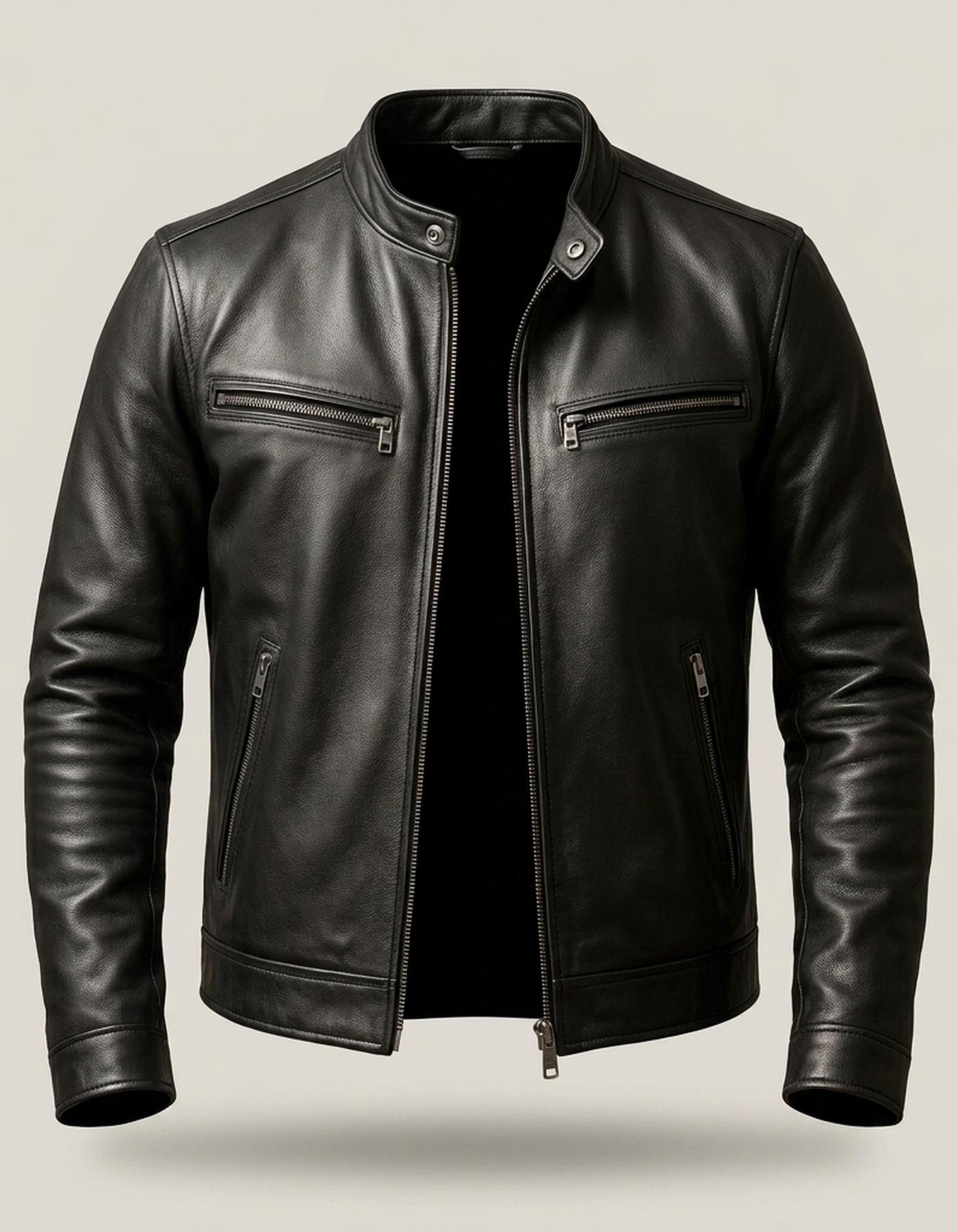 PLUXSTYLE::numise::mens-stand-collar-parka::pack-black