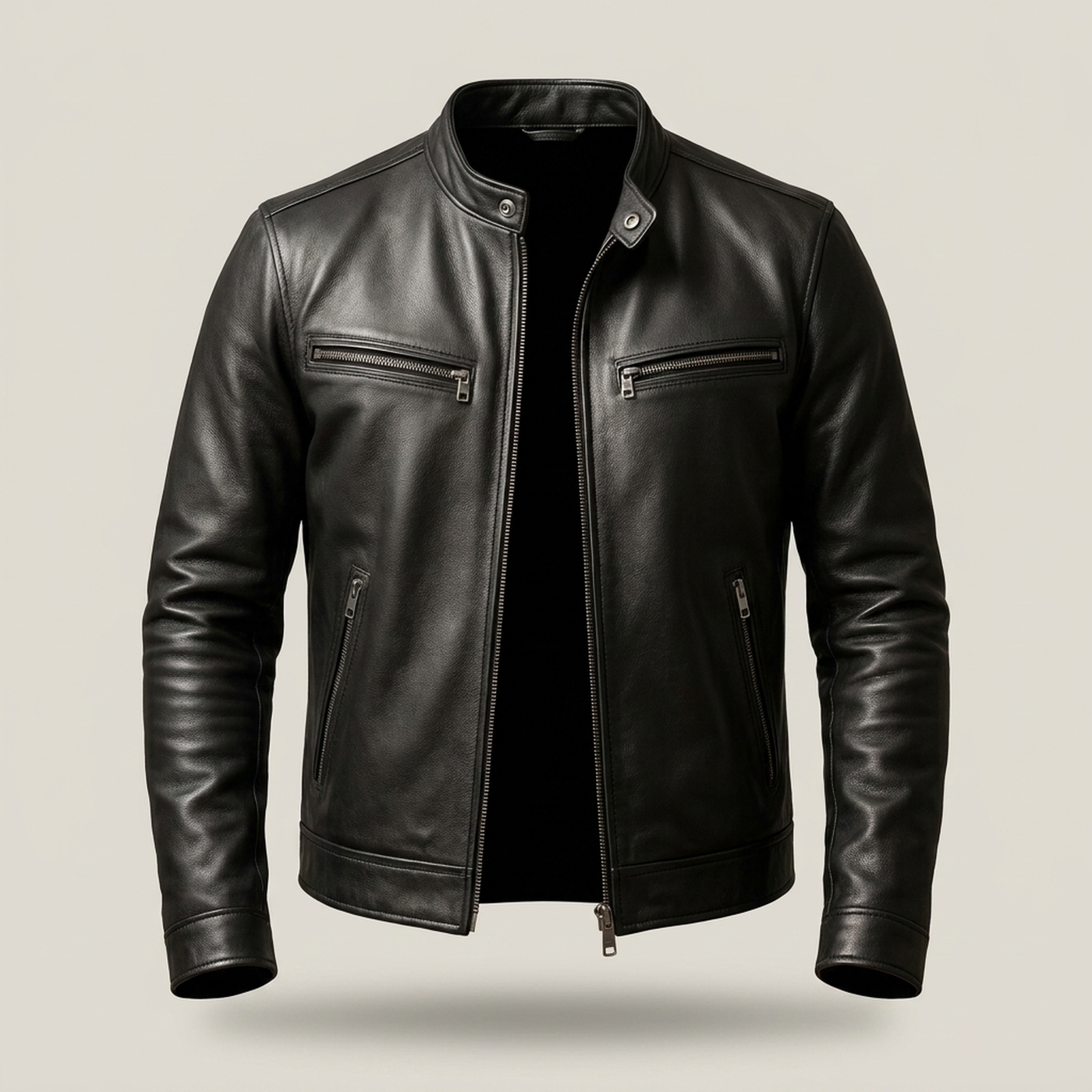 PLUXSTYLE::numise::mens-stand-collar-parka::pack-black