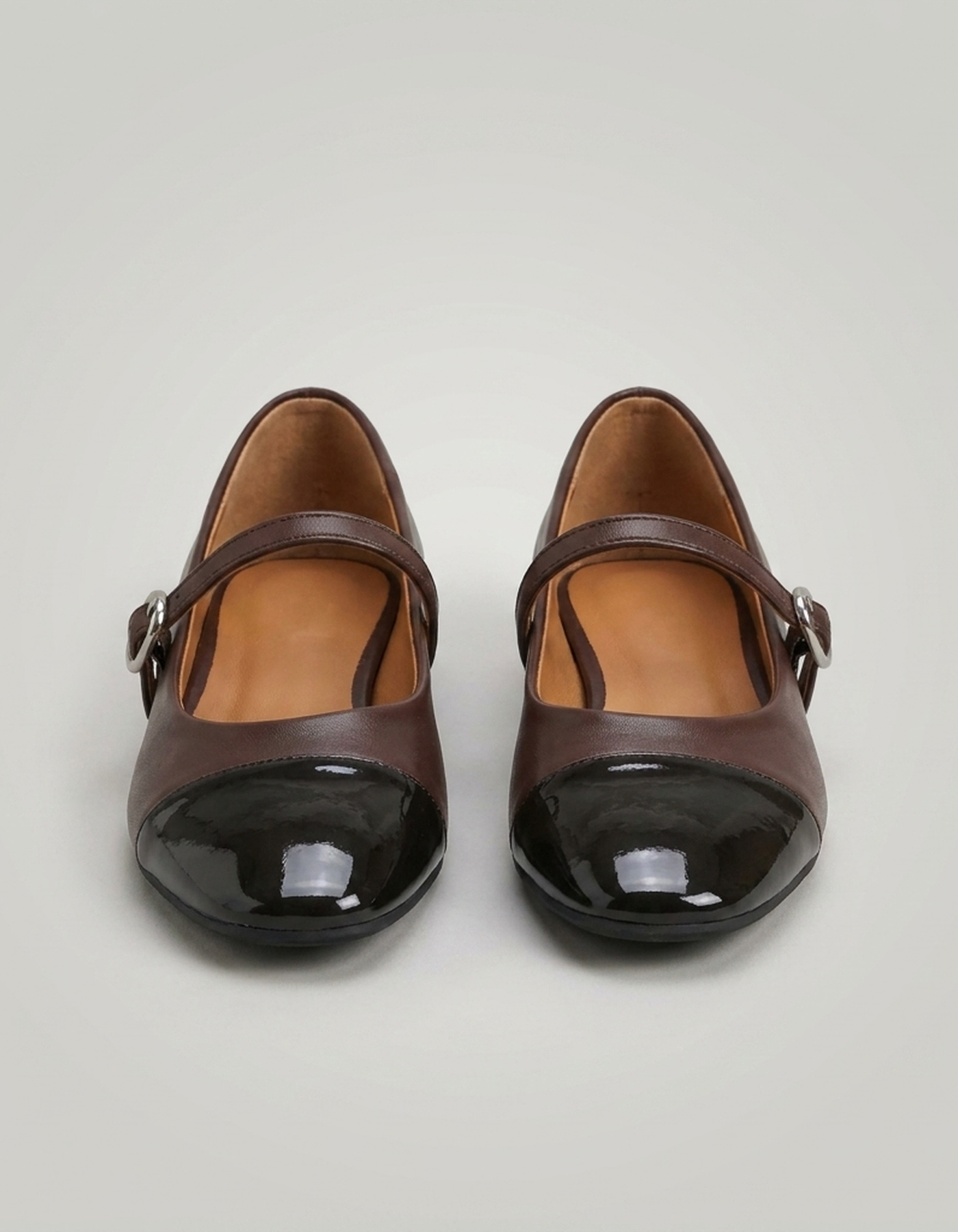 PLUXSTYLE::numise::buckle-strap-mary-jane-footwear::pack-brown