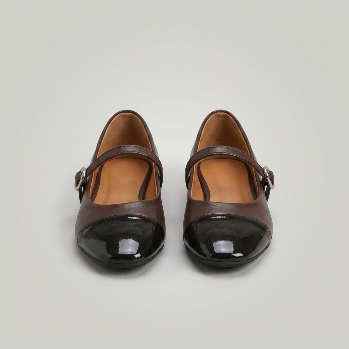 PLUXSTYLE::numise::buckle-strap-mary-jane-footwear::pack-brown