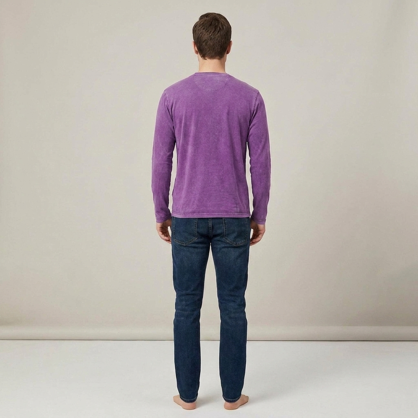PLUXSTYLE::numise::mens-lived-in-henley-top::back