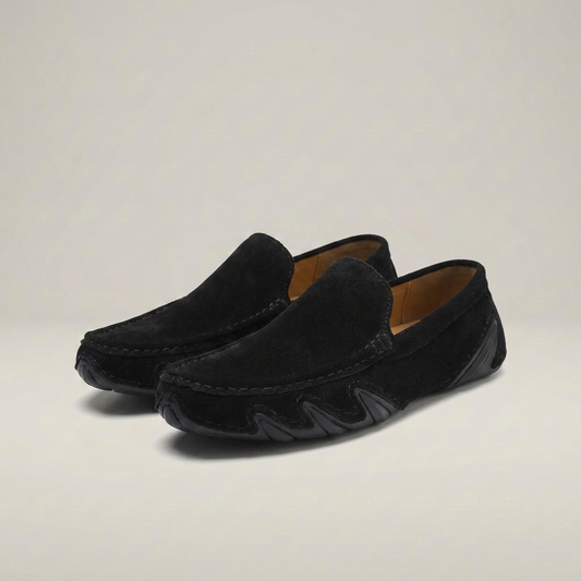 PLUXSTYLE::numise::urbanstep-wide-toe-loafers::closeup-detail