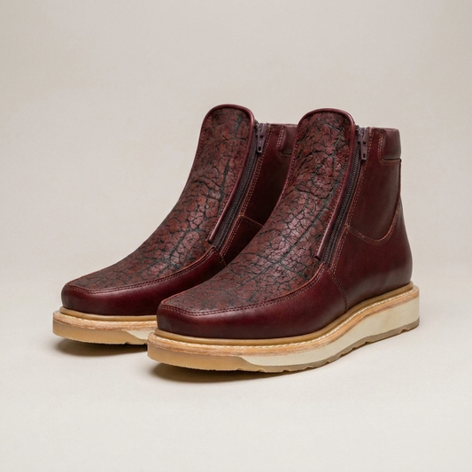 PLUXSTYLE::numise::gusta-mens-casual-boots::closeup-detail