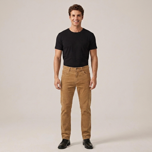 PLUXSTYLE::numise::mens-slim-straight-leg-pants::front