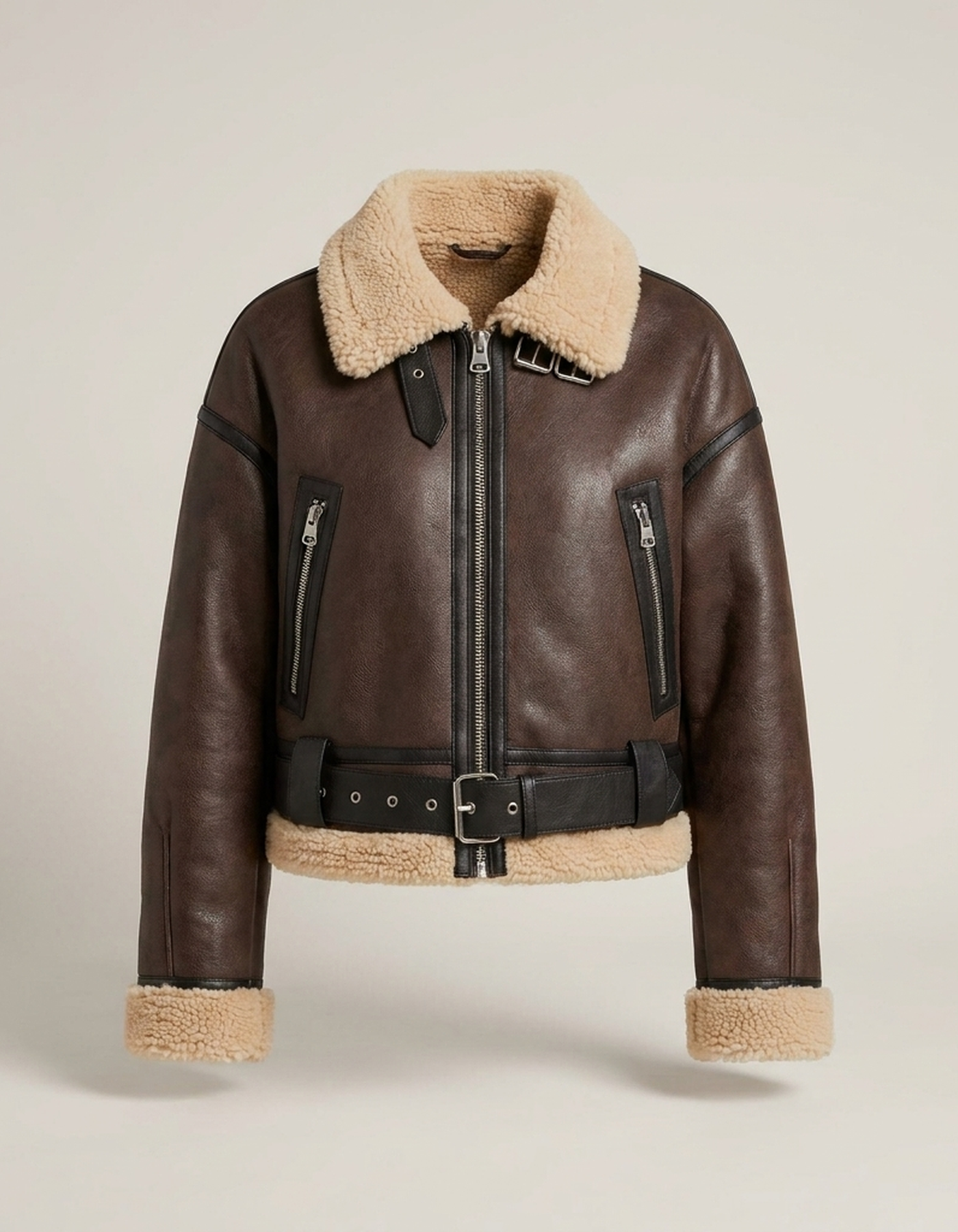 PLUXSTYLE::numise::womens-reversible-bomber-parka::pack-brown