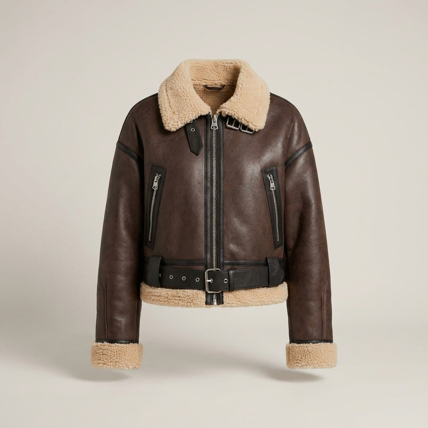 PLUXSTYLE::numise::womens-reversible-bomber-parka::pack-brown