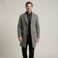 PLUXSTYLE::numise::mens-tailored-gray-overcoat::front