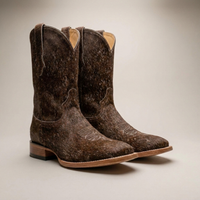 PLUXSTYLE::numise::mens-polished-brown-boots::closeup-detail