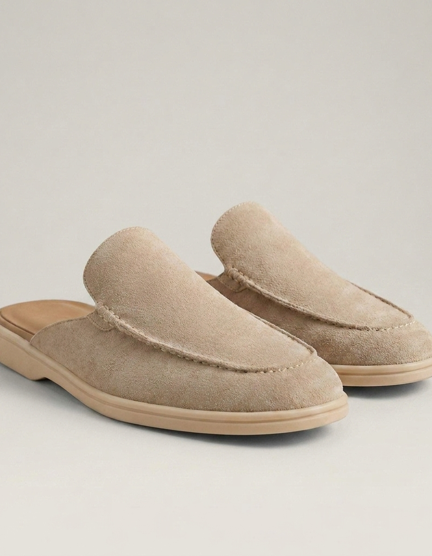 PLUXSTYLE::numise::mens-backless-slip-on-loafers::closeup-detail