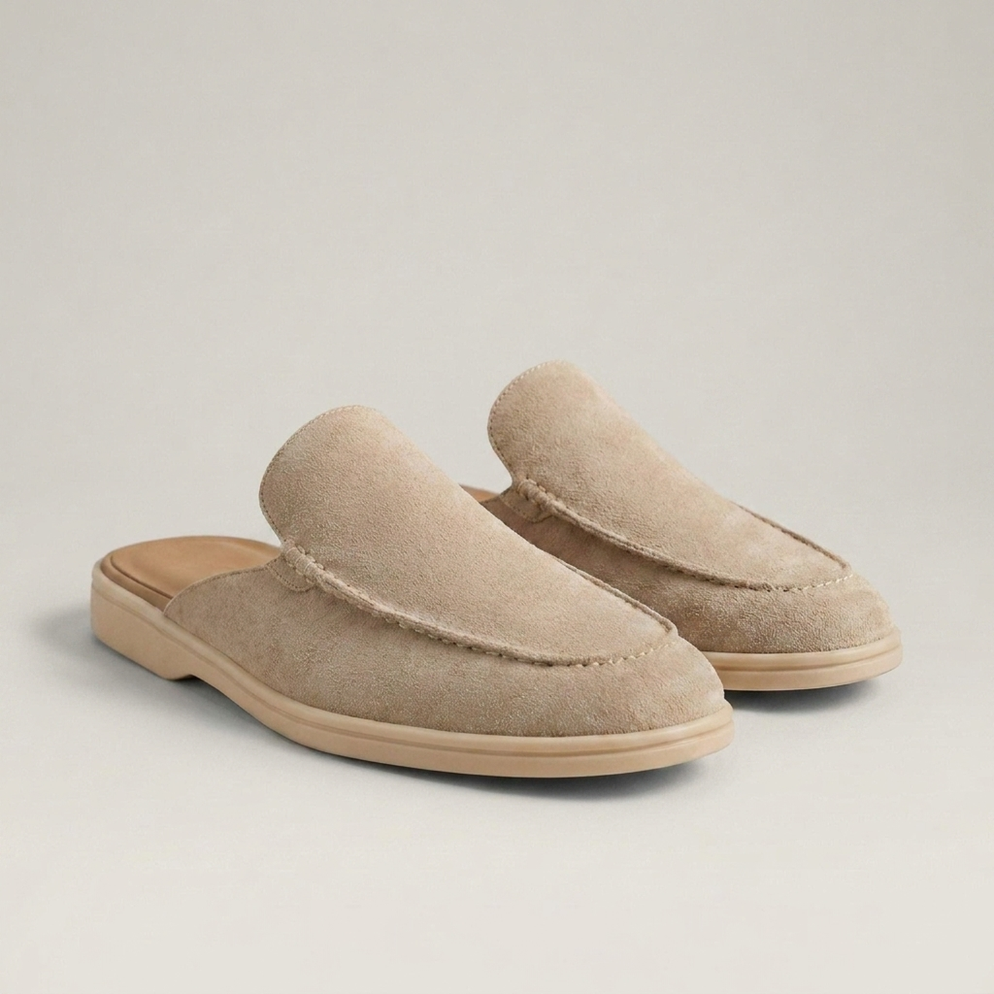 PLUXSTYLE::numise::mens-backless-slip-on-loafers::closeup-detail
