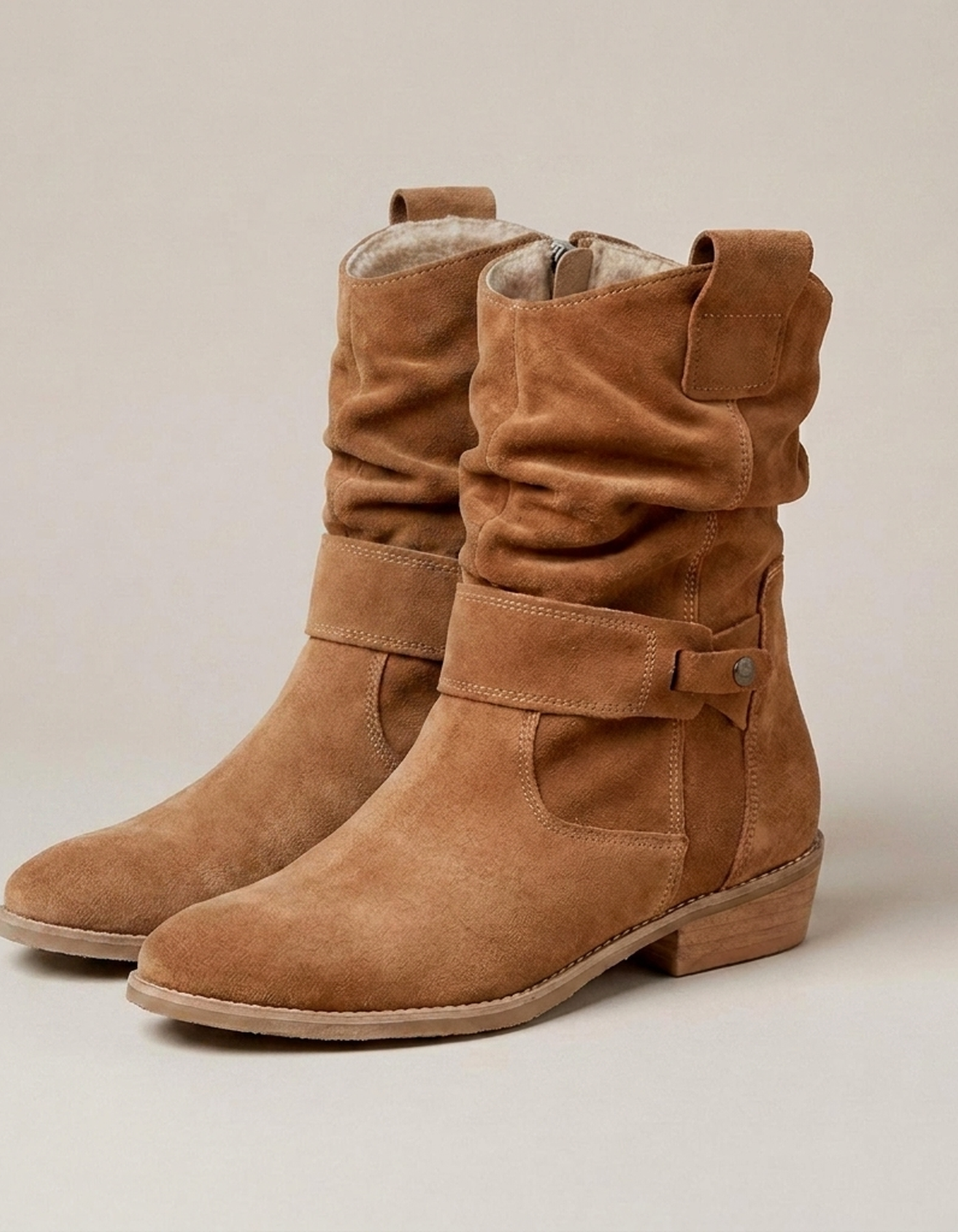PLUXSTYLE::numise::womens-wide-fit-comfort-boots::closeup-detail