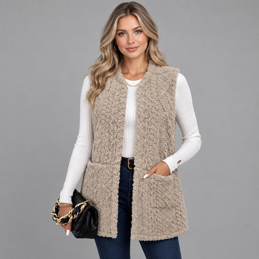Women's Textured Longline Vest