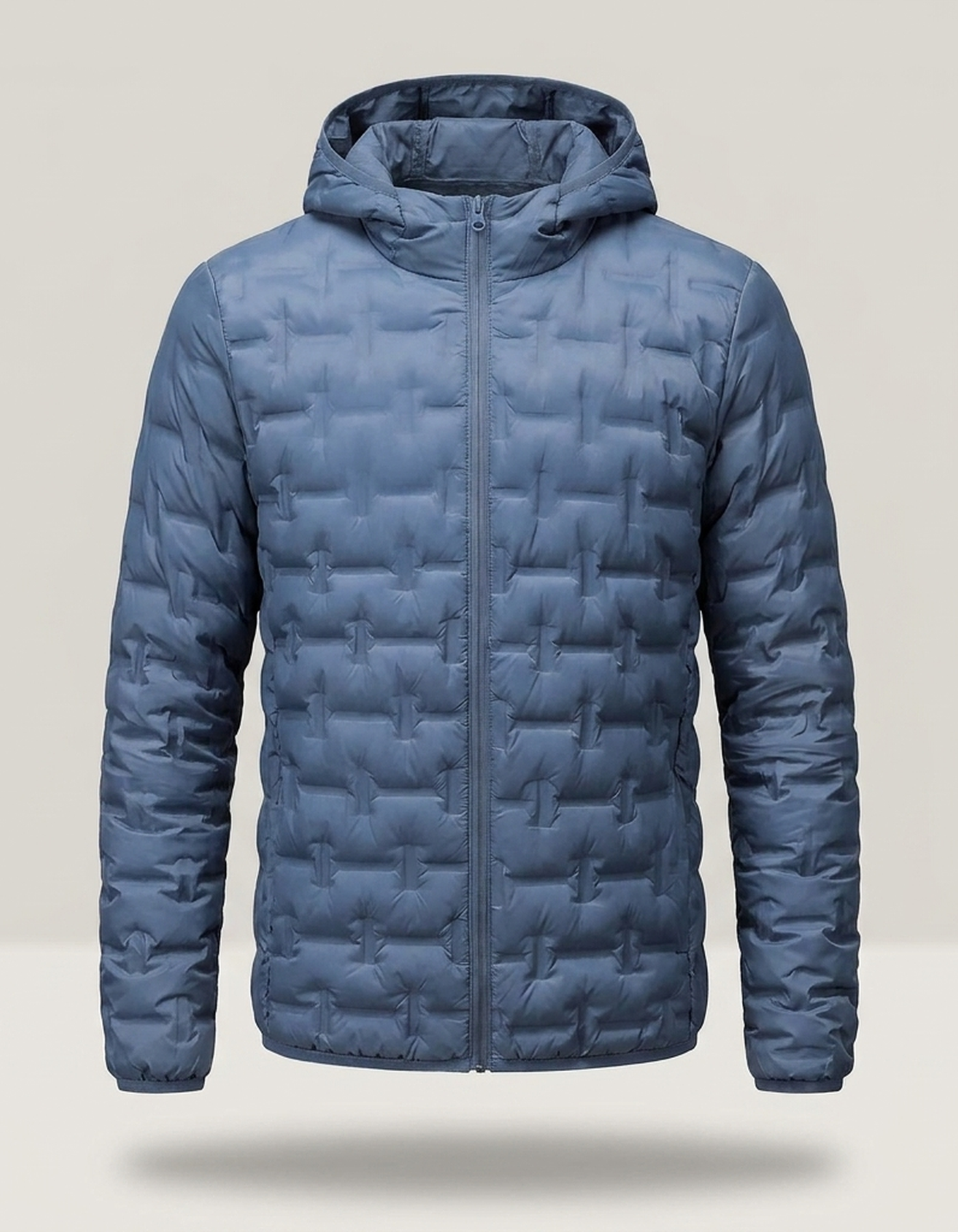 PLUXSTYLE::numise::alpine-lightweight-hooded-parka::pack-blue