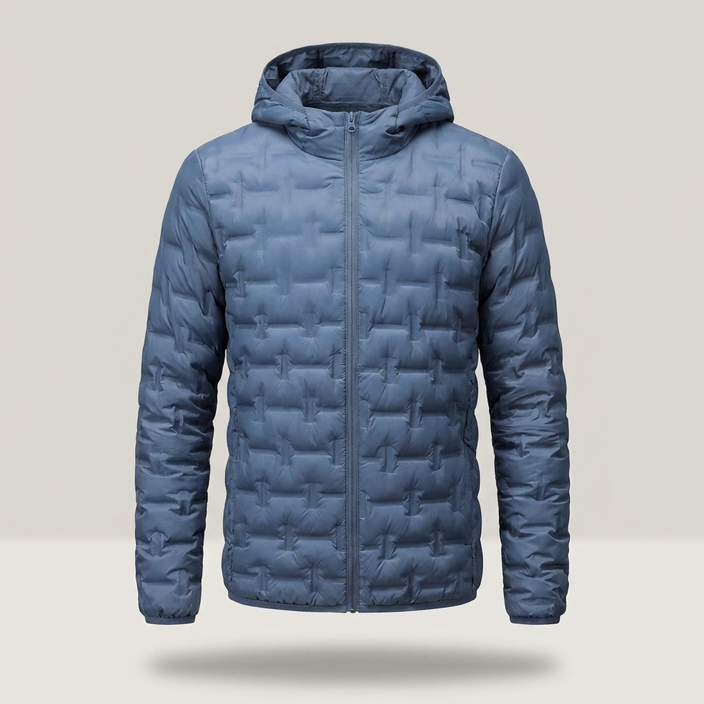 PLUXSTYLE::numise::alpine-lightweight-hooded-parka::pack-blue