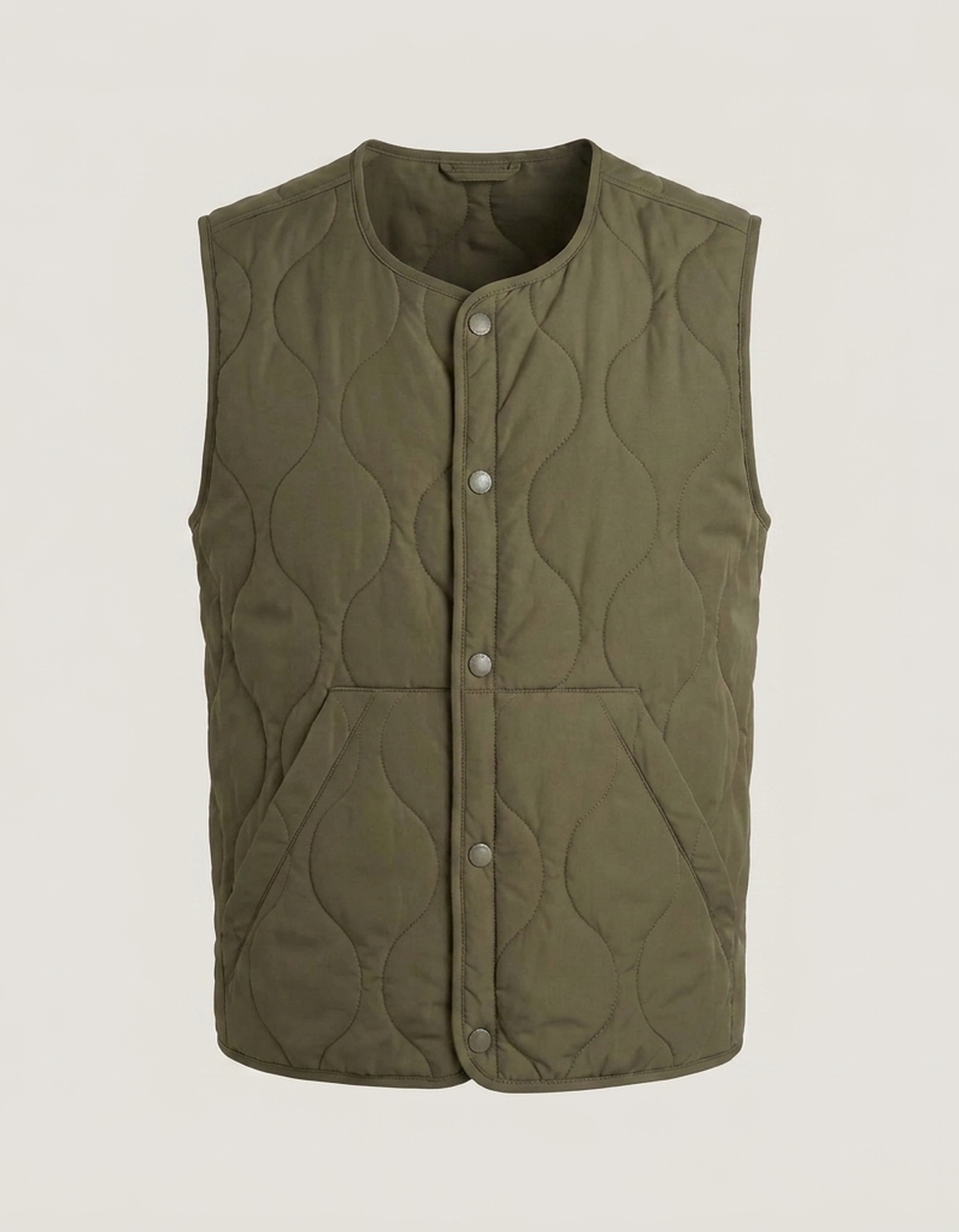 PLUXSTYLE::numise::mens-regular-fit-quilted-vest::pack-green