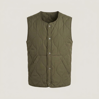 PLUXSTYLE::numise::mens-regular-fit-quilted-vest::pack-green